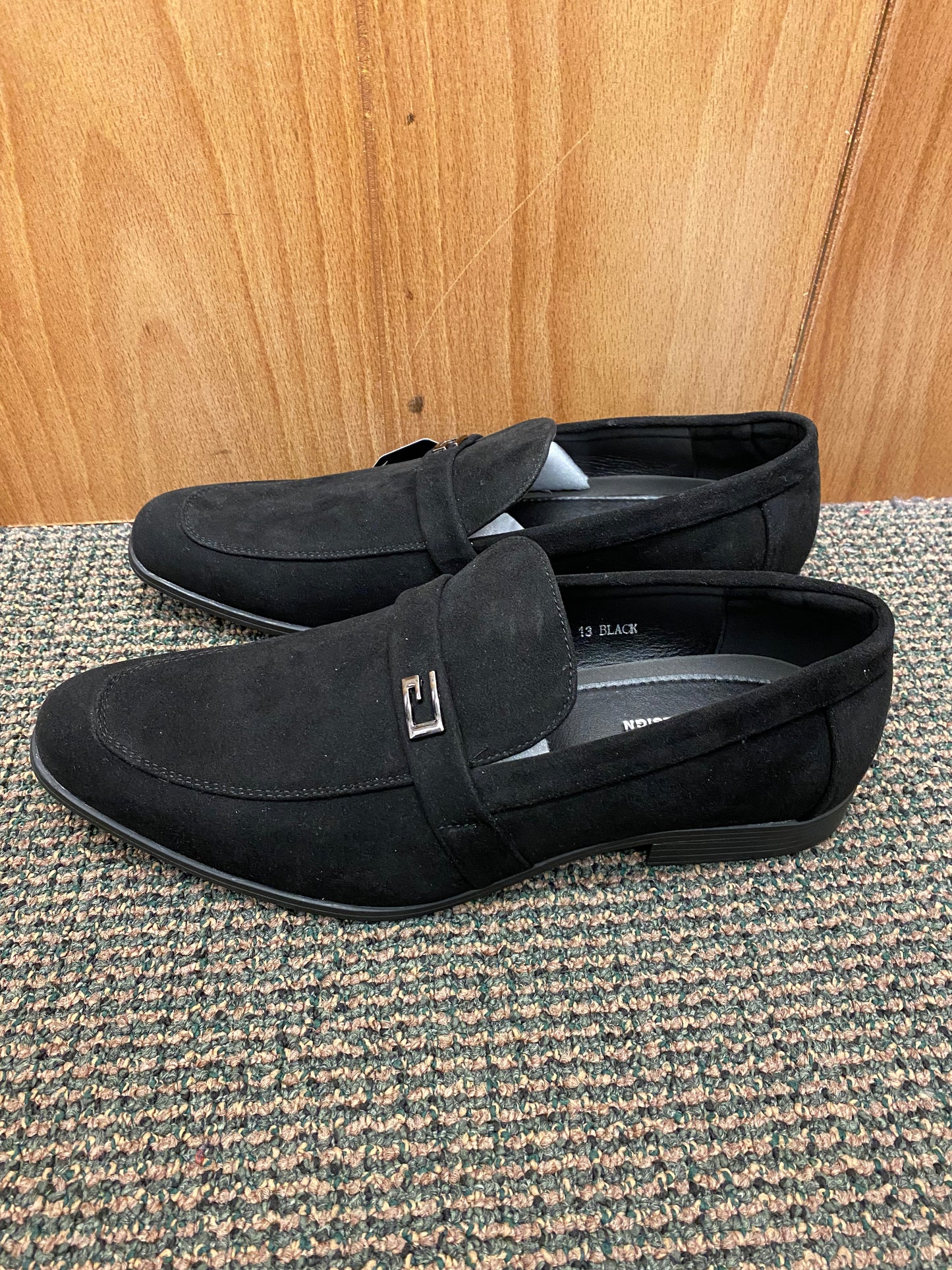 Terroni Italian Design Black Suede Men’s Slip-on Dress Shoes