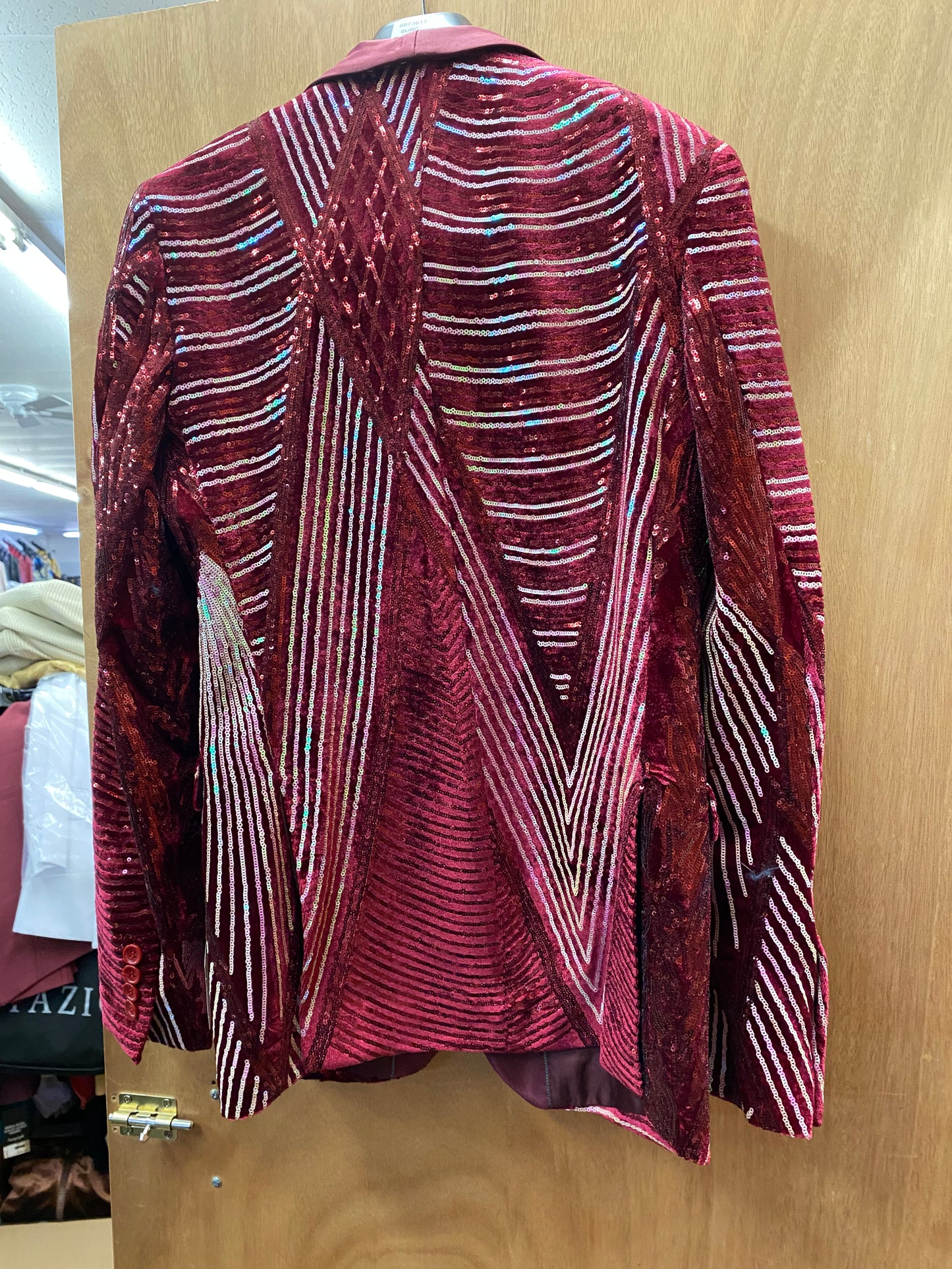 Cielo Burgundy Sequins Sports coat/Blazer