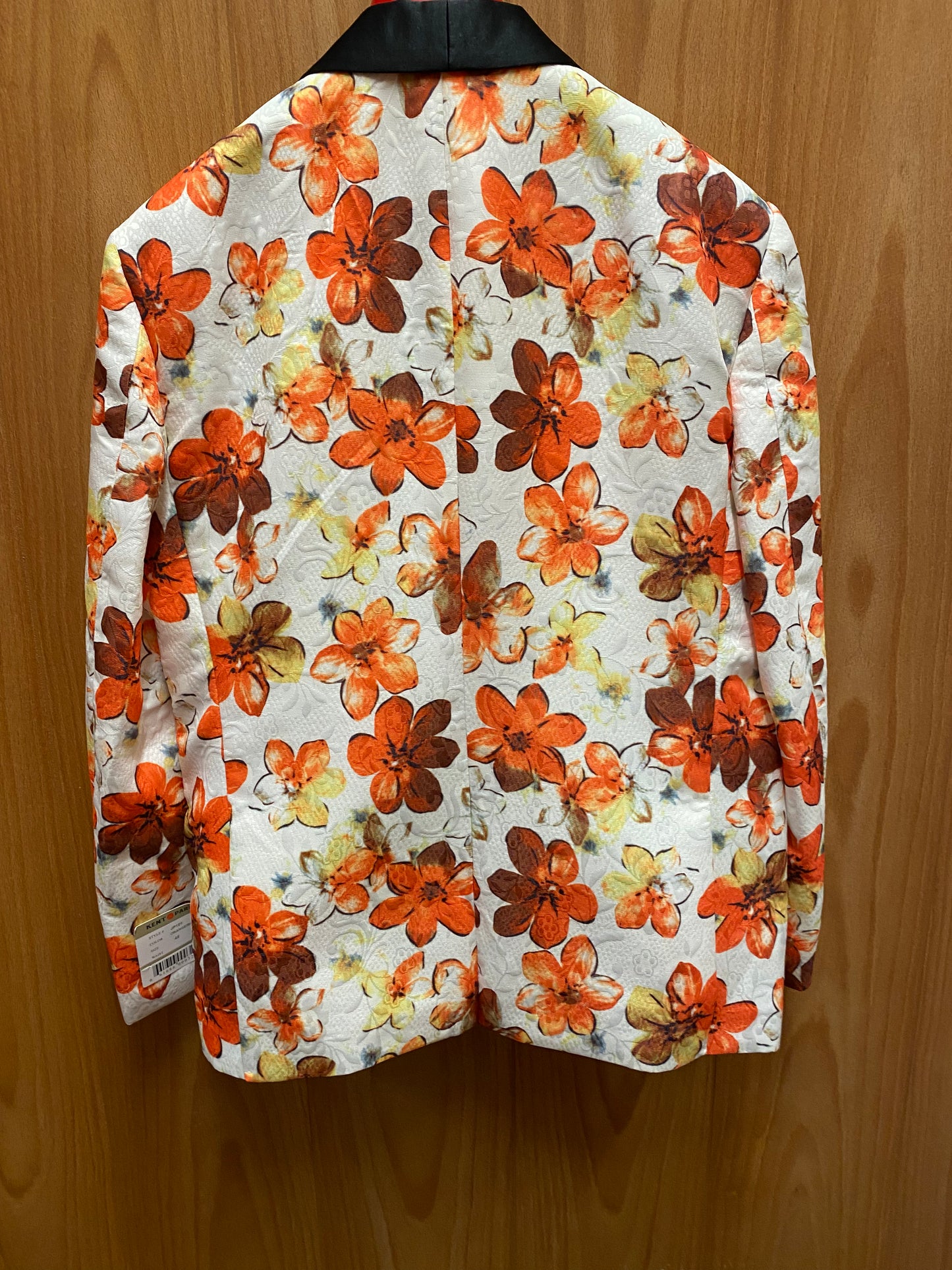 Kent & Park JP101 Orange Floral Print 2-Piece Suit