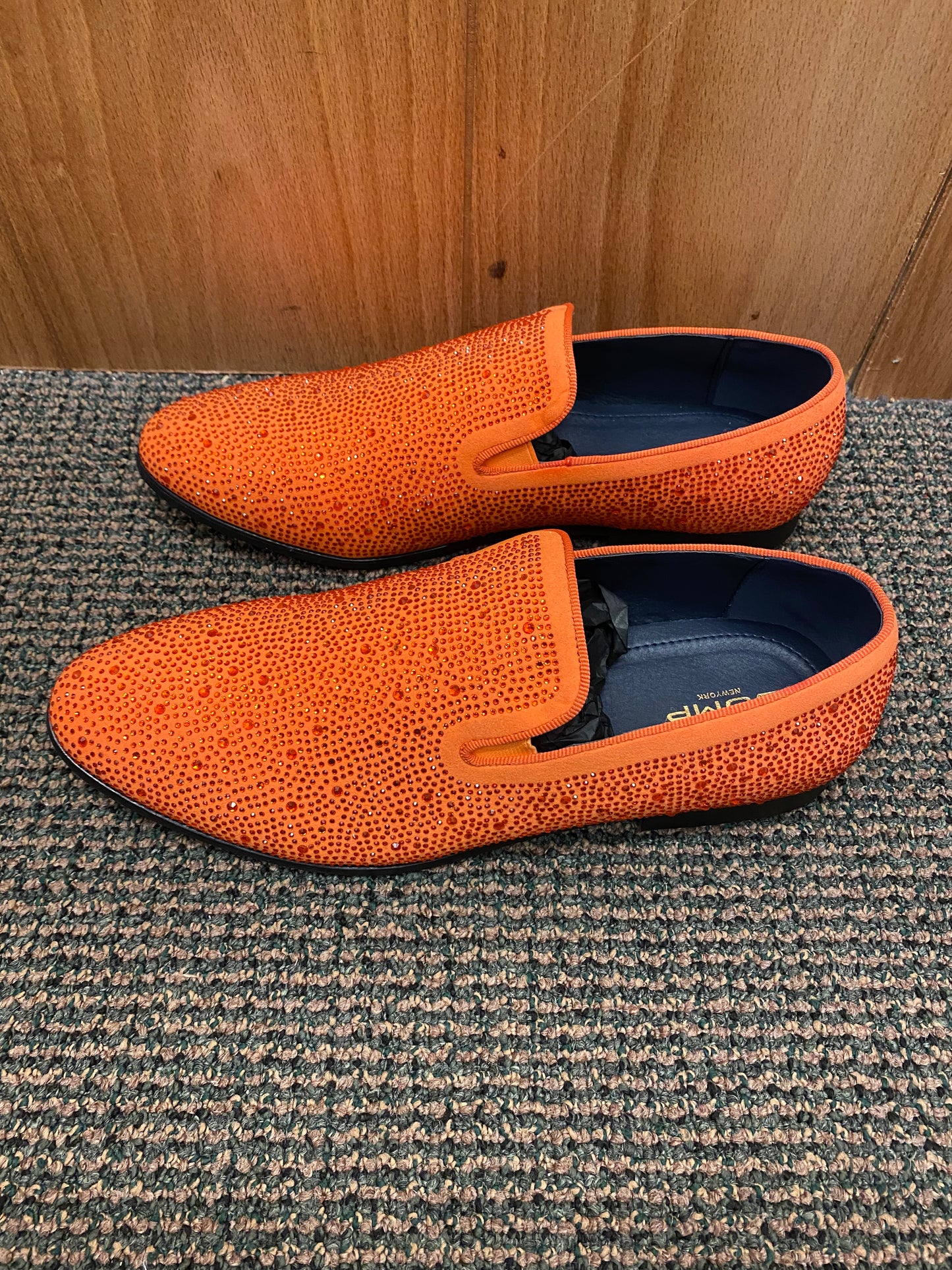 Jump New York Lavish Orange Men’s Smoking slip-on Dress Shoes