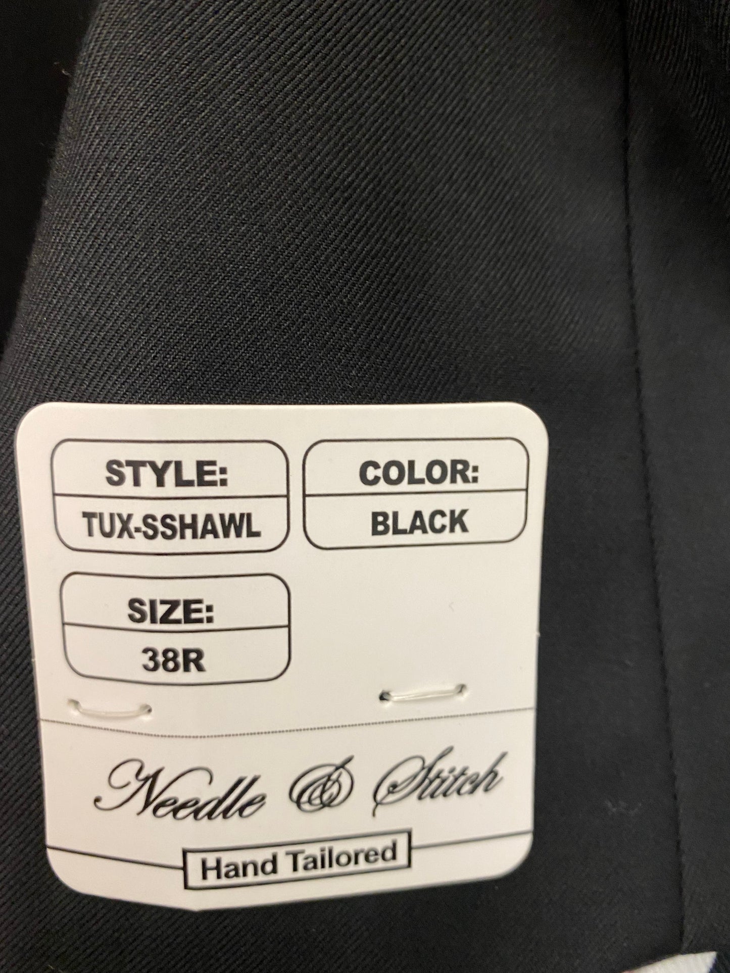 Needle & Stitch Black Slim Fit Tuxedo 38R 32W