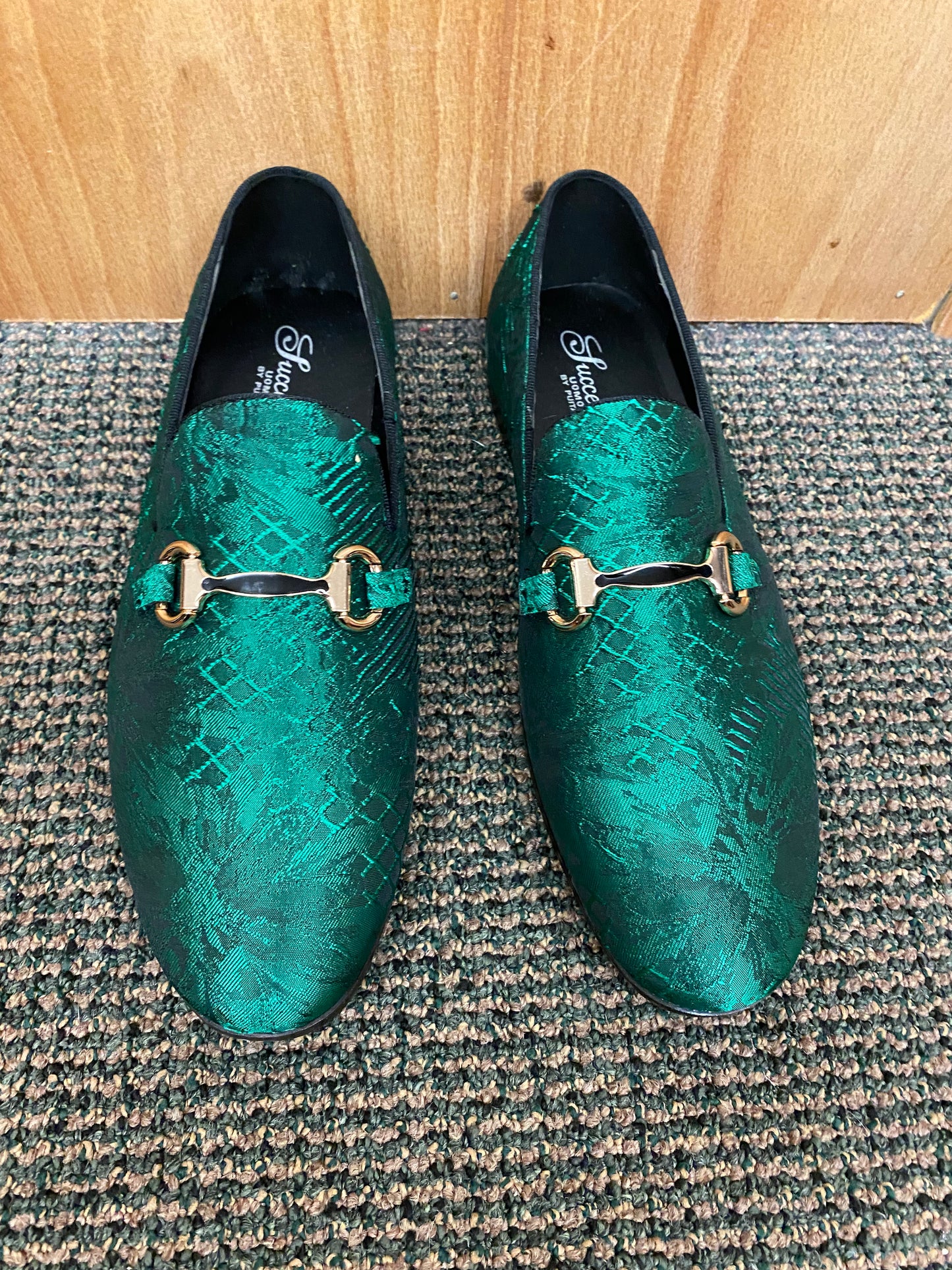 Successos Green Men’s Red Bottom Dress Shoes Sizes 7-15