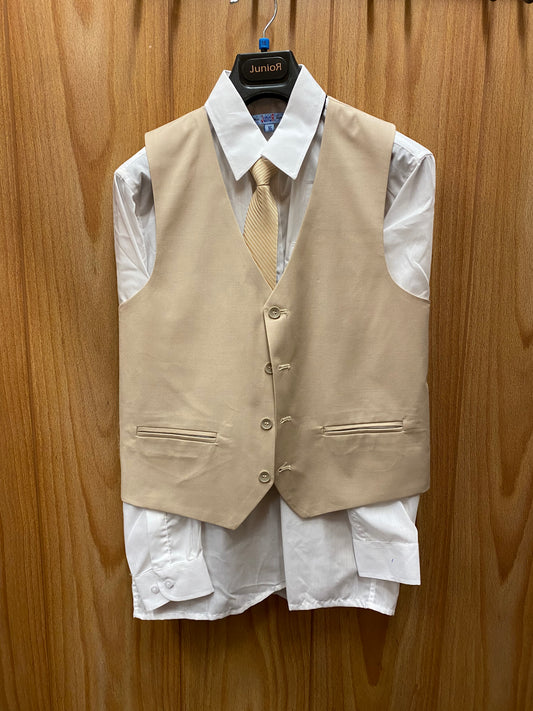 Junior Sand/Tan color Size 16 Vest and Pants Set