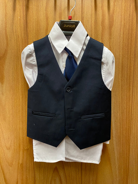 Junior Navy Size 4 Vest and Pants Set