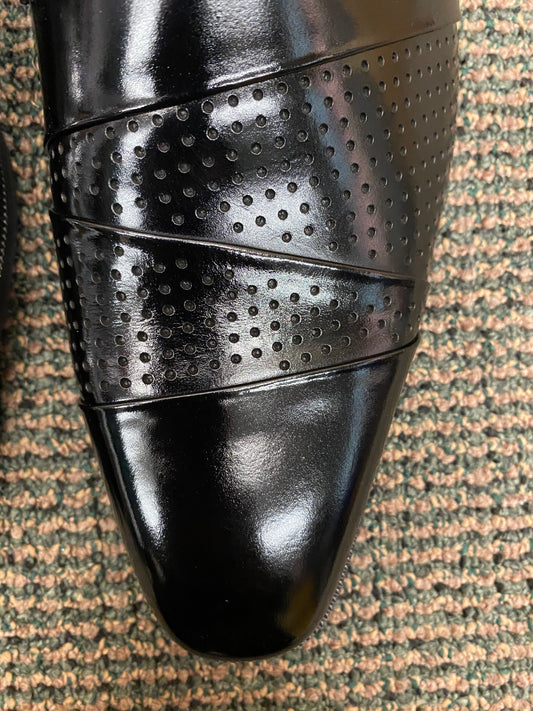 Giovanni Marcello Black Leather Hand-made Lace-up Dress Shoes