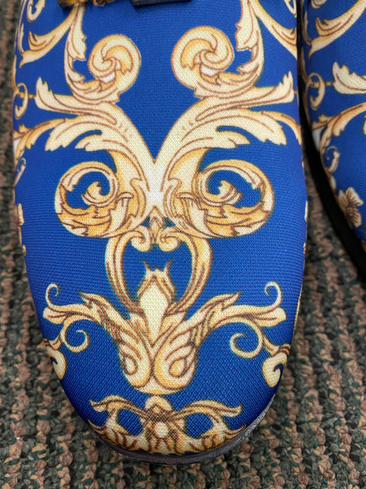 Success Royal Blue Versace Print Men’s Dress Shoes