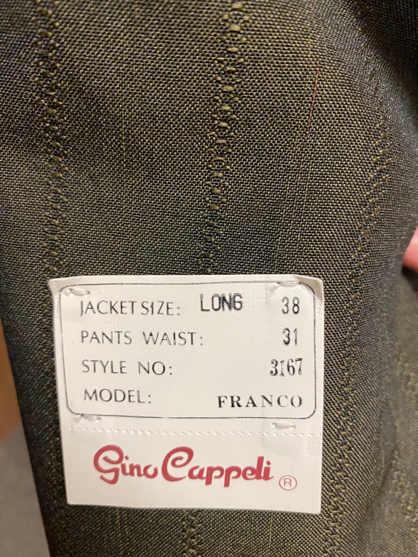 Gino Cappeli Green Double Breasted Blazer 38L