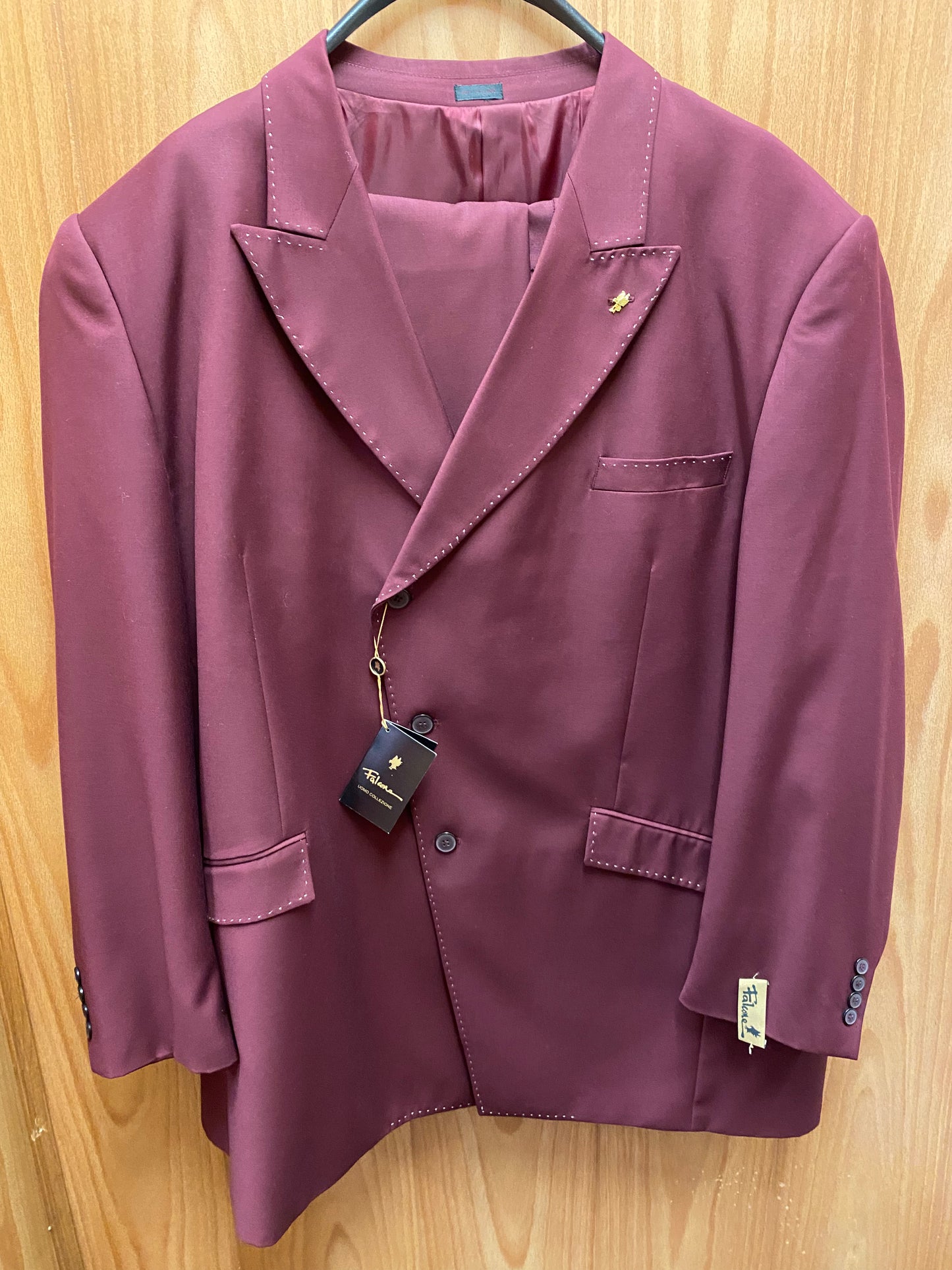 Falcone 2-Piece Burgundy Suit 54L