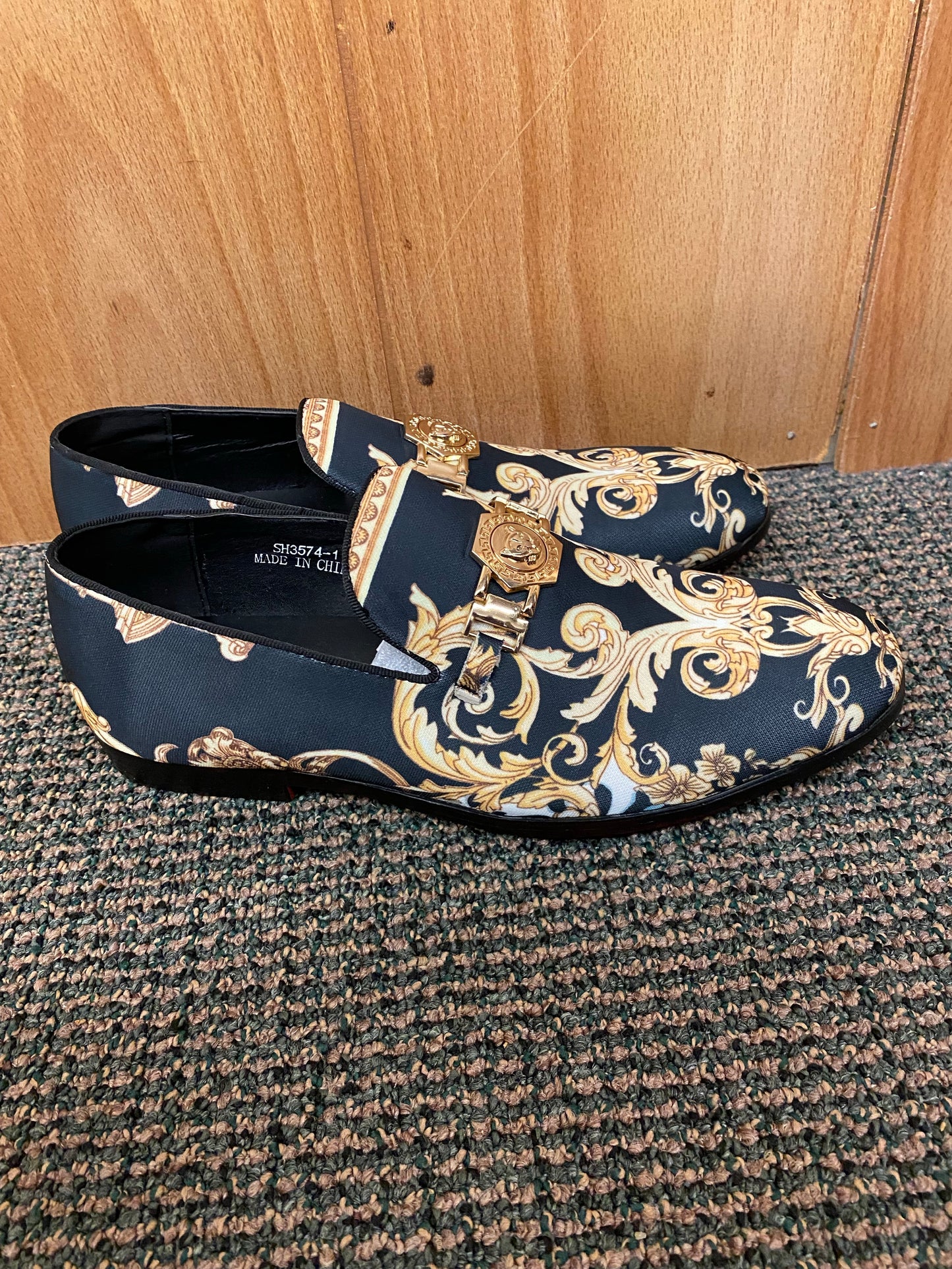 Success Black Versace Print Shoes