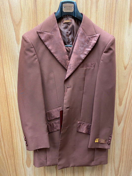 Vittorio St. Angelo Rust 3-piece Suit 38R