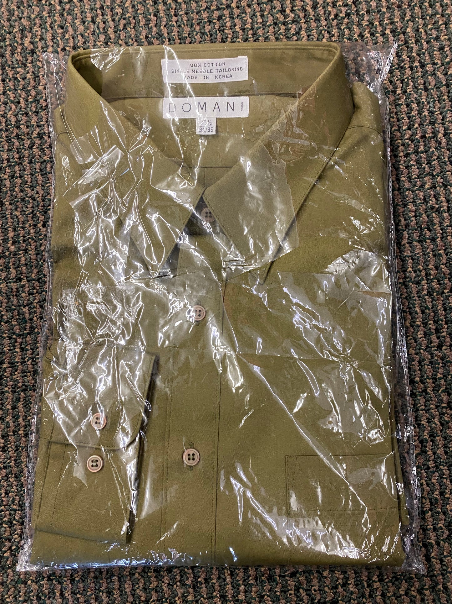 Domani Green Dress Shirt 17.5 34/35