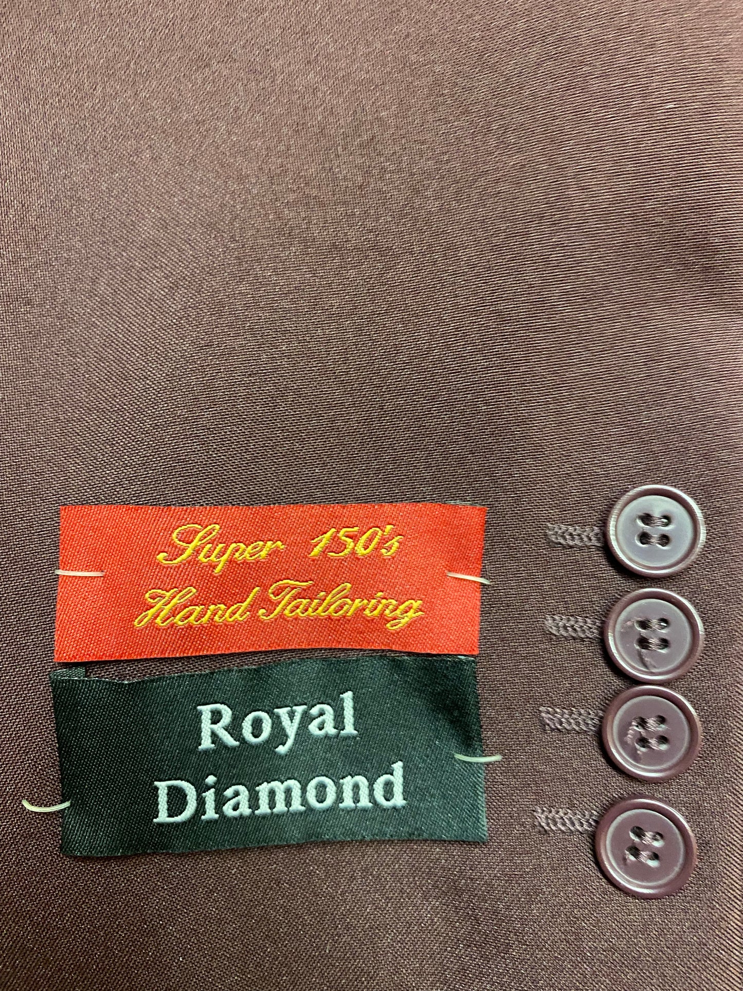 Royal Diamond Burgundy 2-Piece Suit 44R FP1229