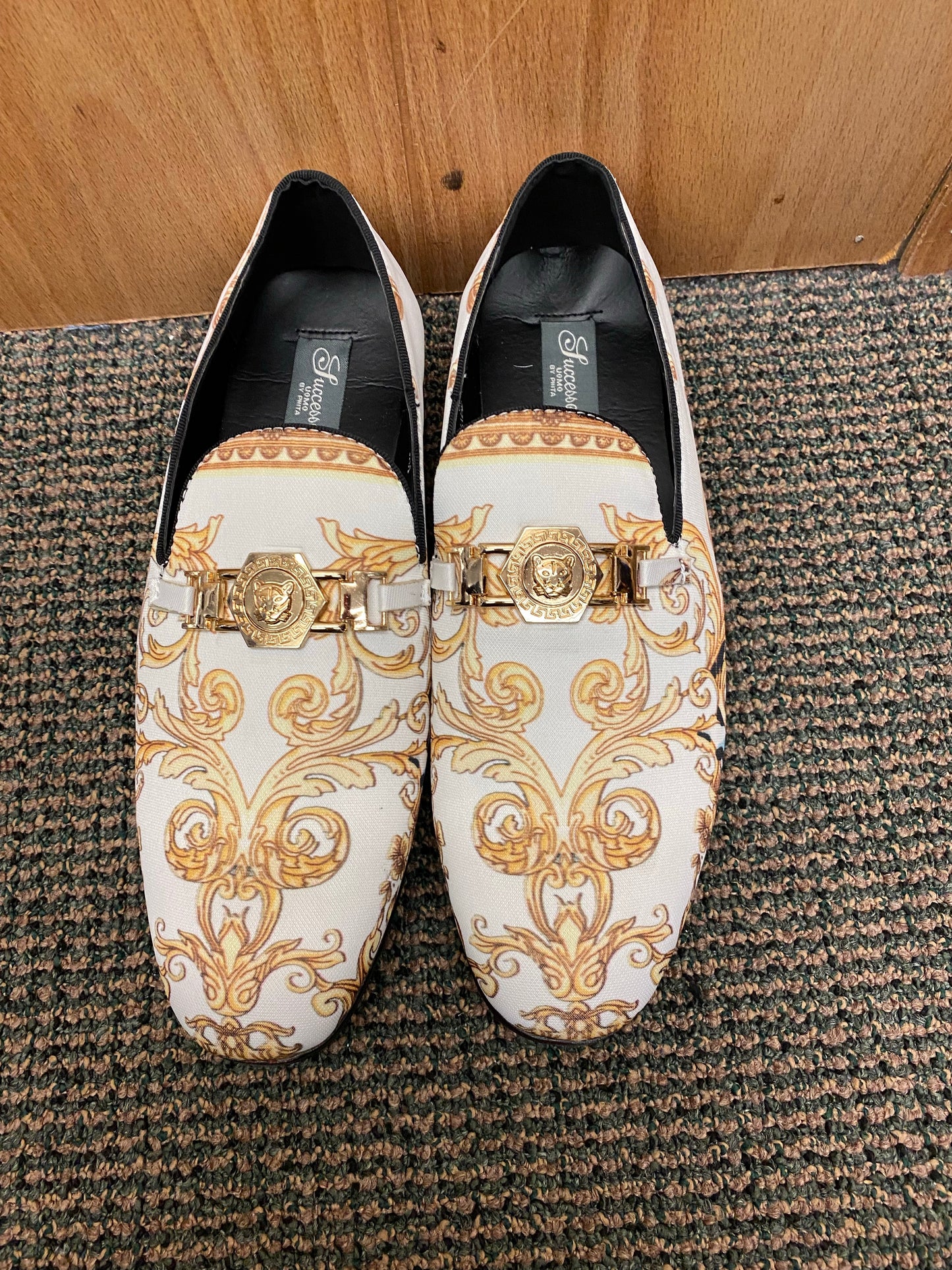 Success White Versace Print Shoes Sizes 8-13