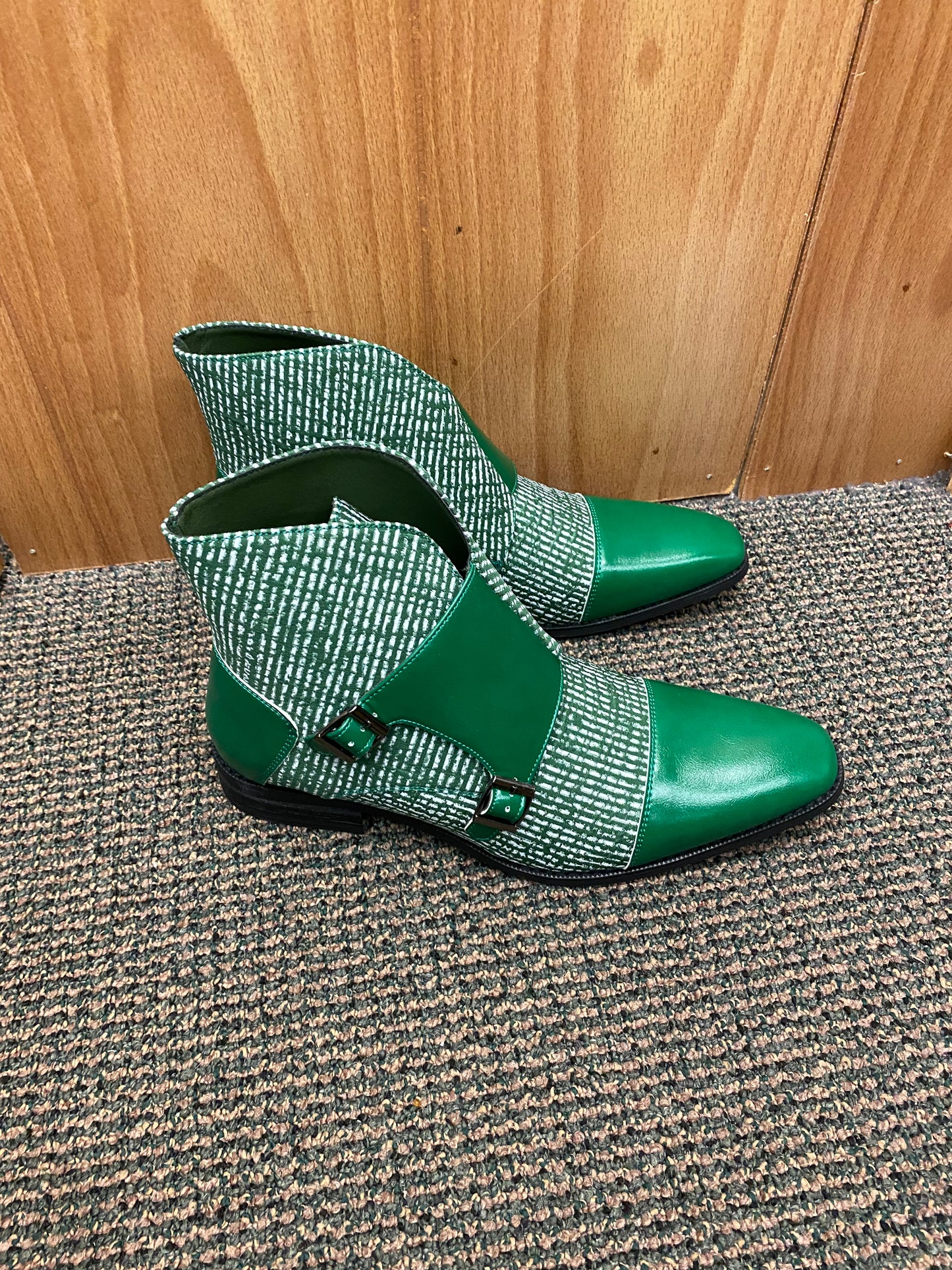 Montique International S-2133 Hunter Green Men’s Double Monk Strap Boots